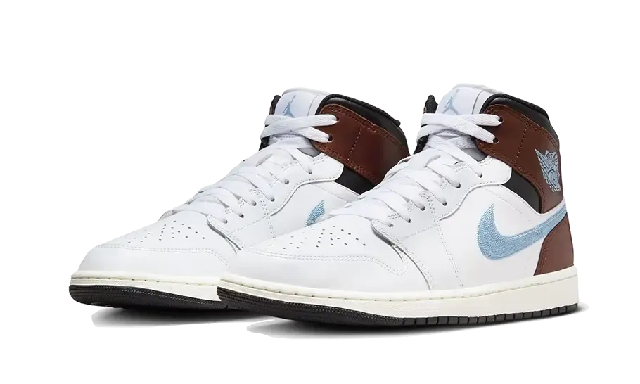 Air Jordan 1 Retro Mid SE Brown Blue Grey