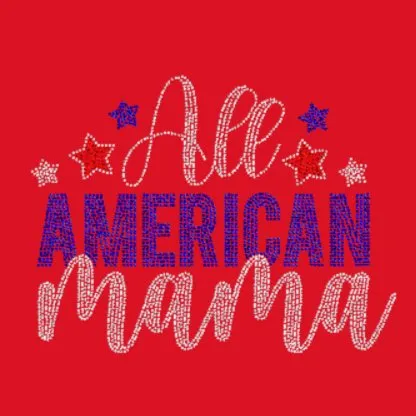 All American Mama Rhinestone Transfer