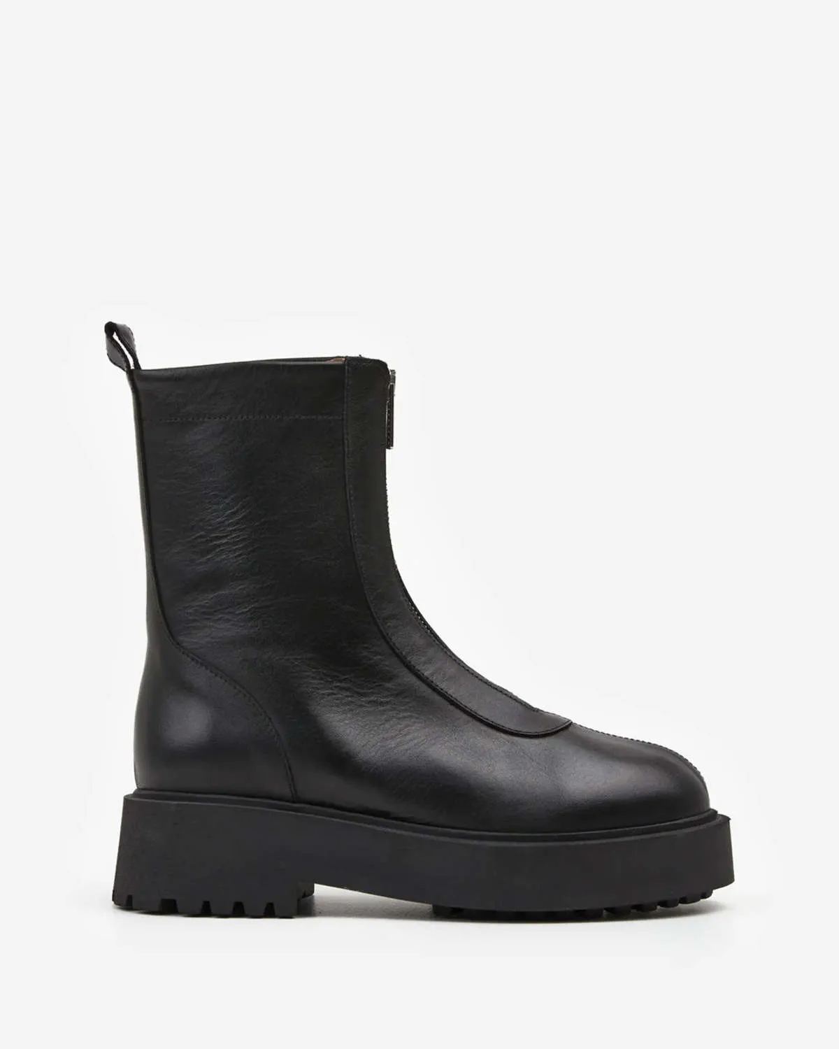 Alma Leather Boots - Black