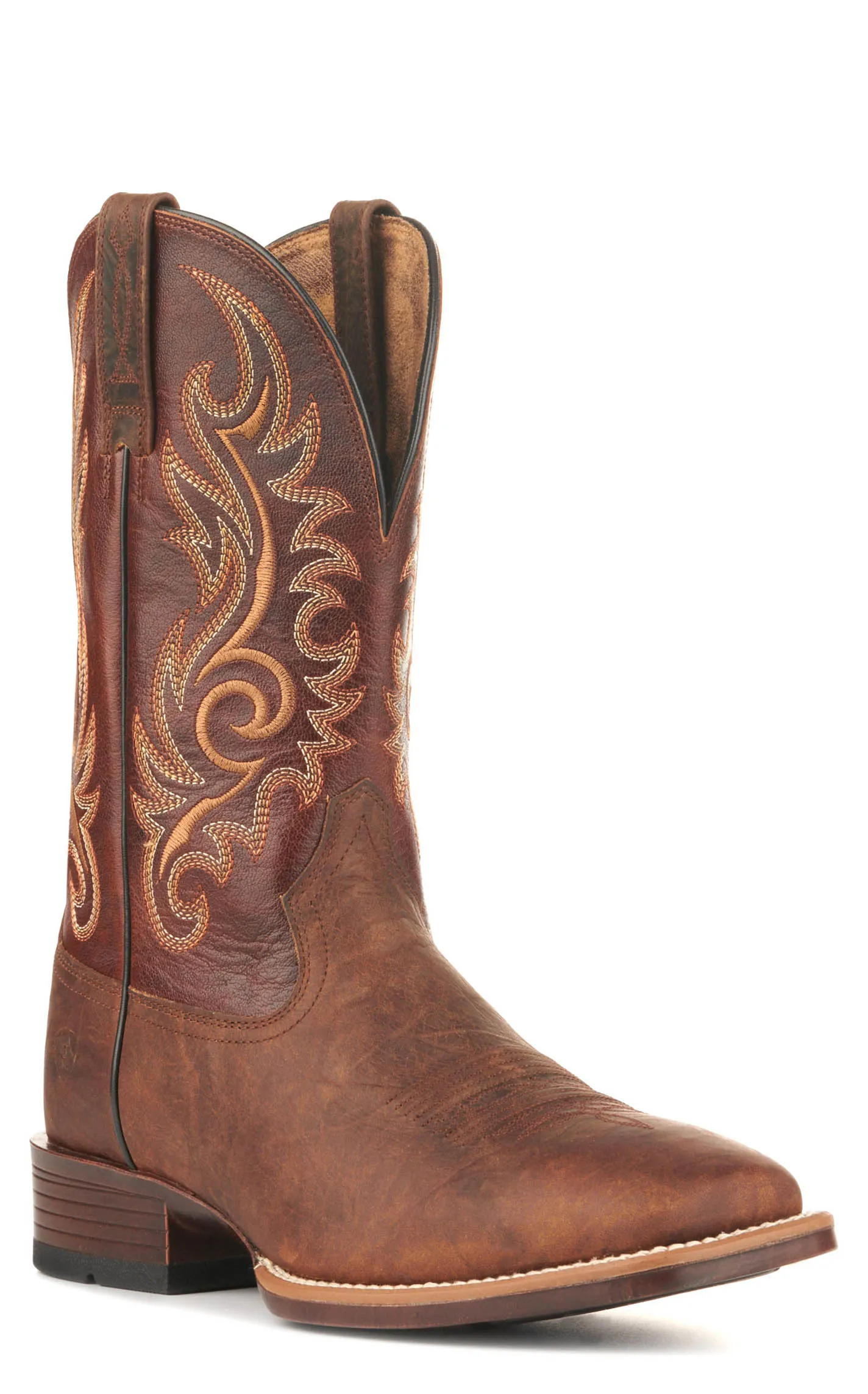 Ariat Men's Lasco Ultra​ Bar Brown Bantamweight Wide Square Toe Cowboy Boots