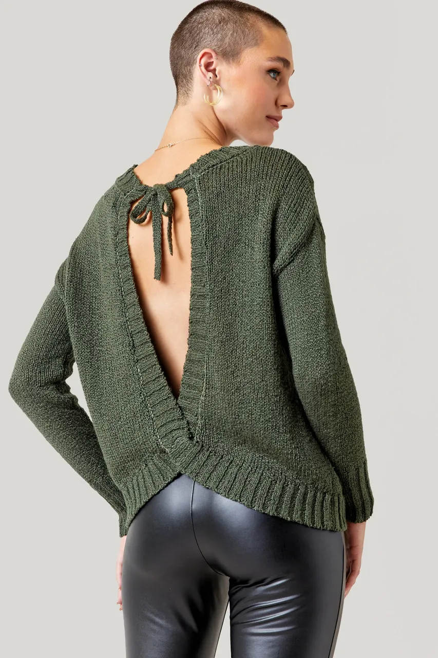 Audrey Open Back Sweater