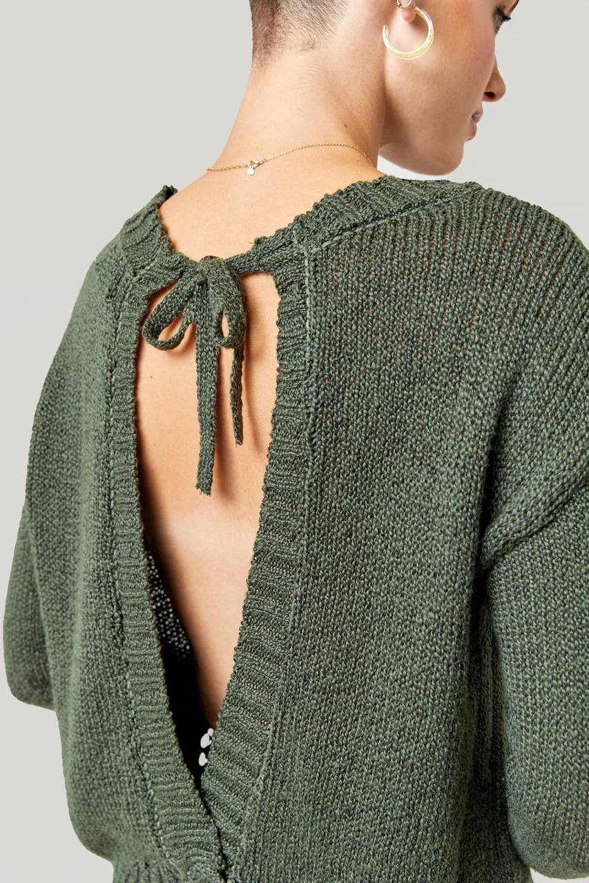 Audrey Open Back Sweater