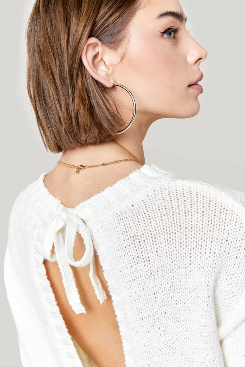 Audrey Open Back Sweater