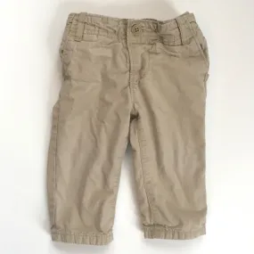 Baby Gap Jersey Lined Pull On Khaki Pants 6-12 Months