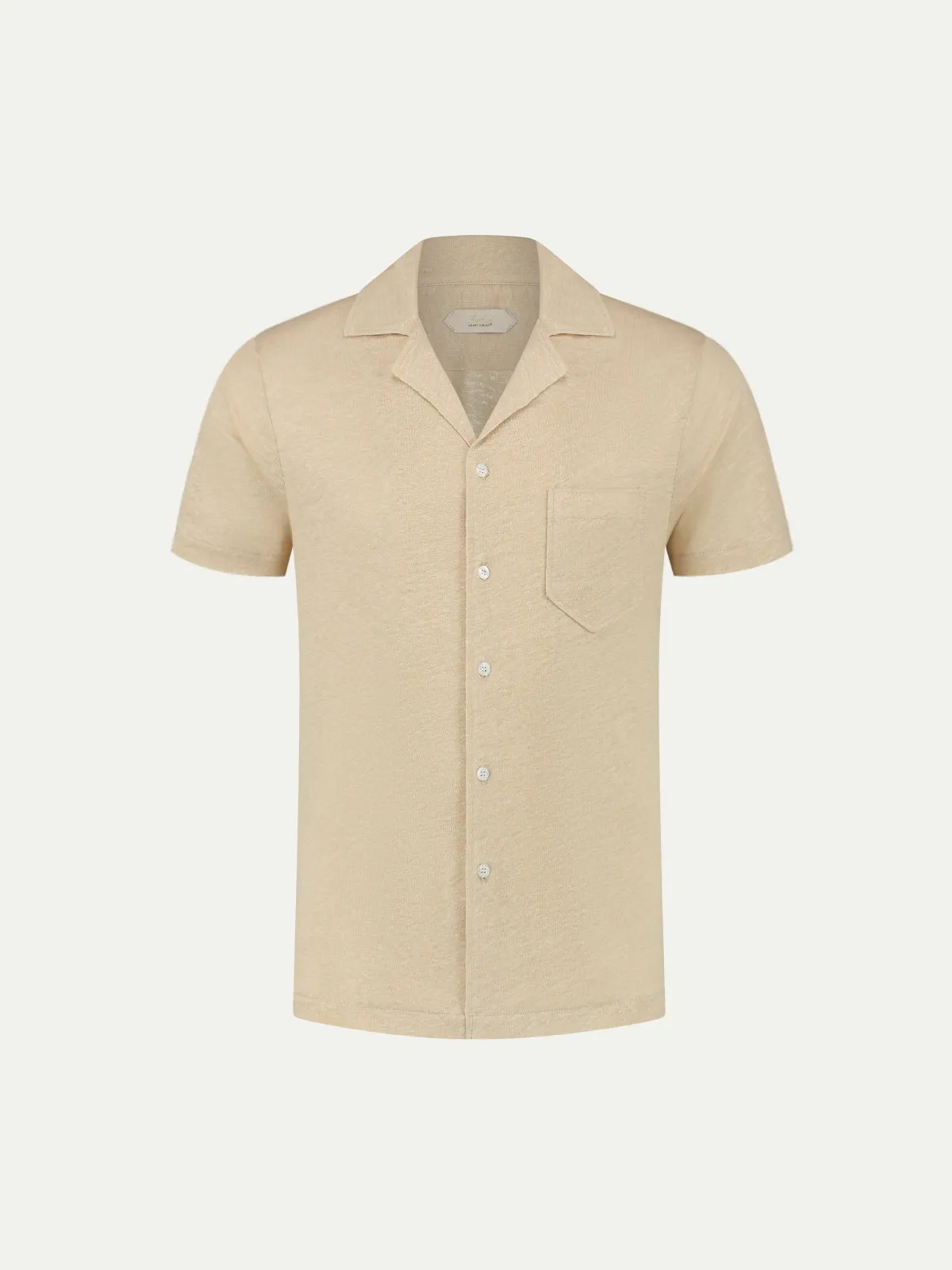 Beige Linen Resort Shirt