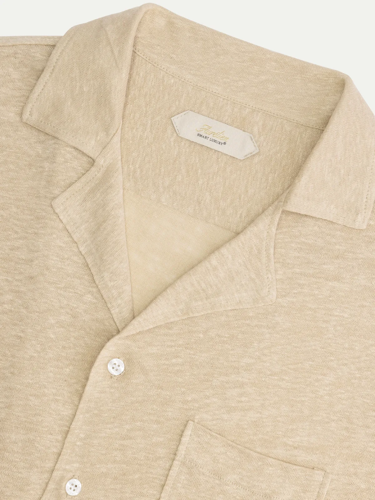 Beige Linen Resort Shirt