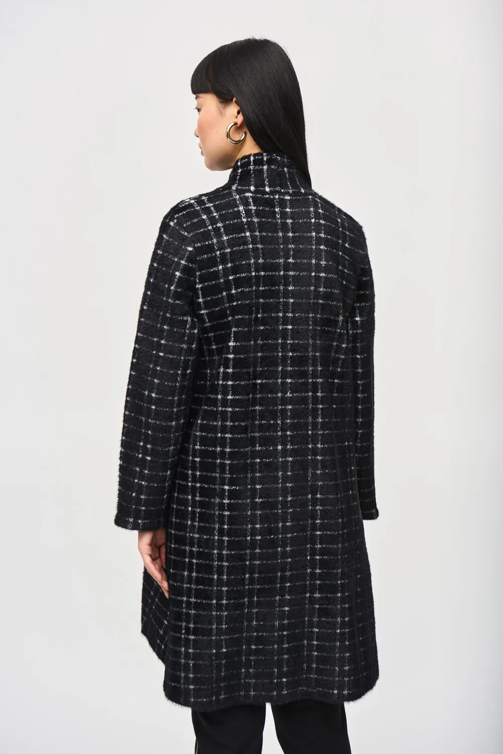 Bohemian Windowpane Blend Coat Style 243924