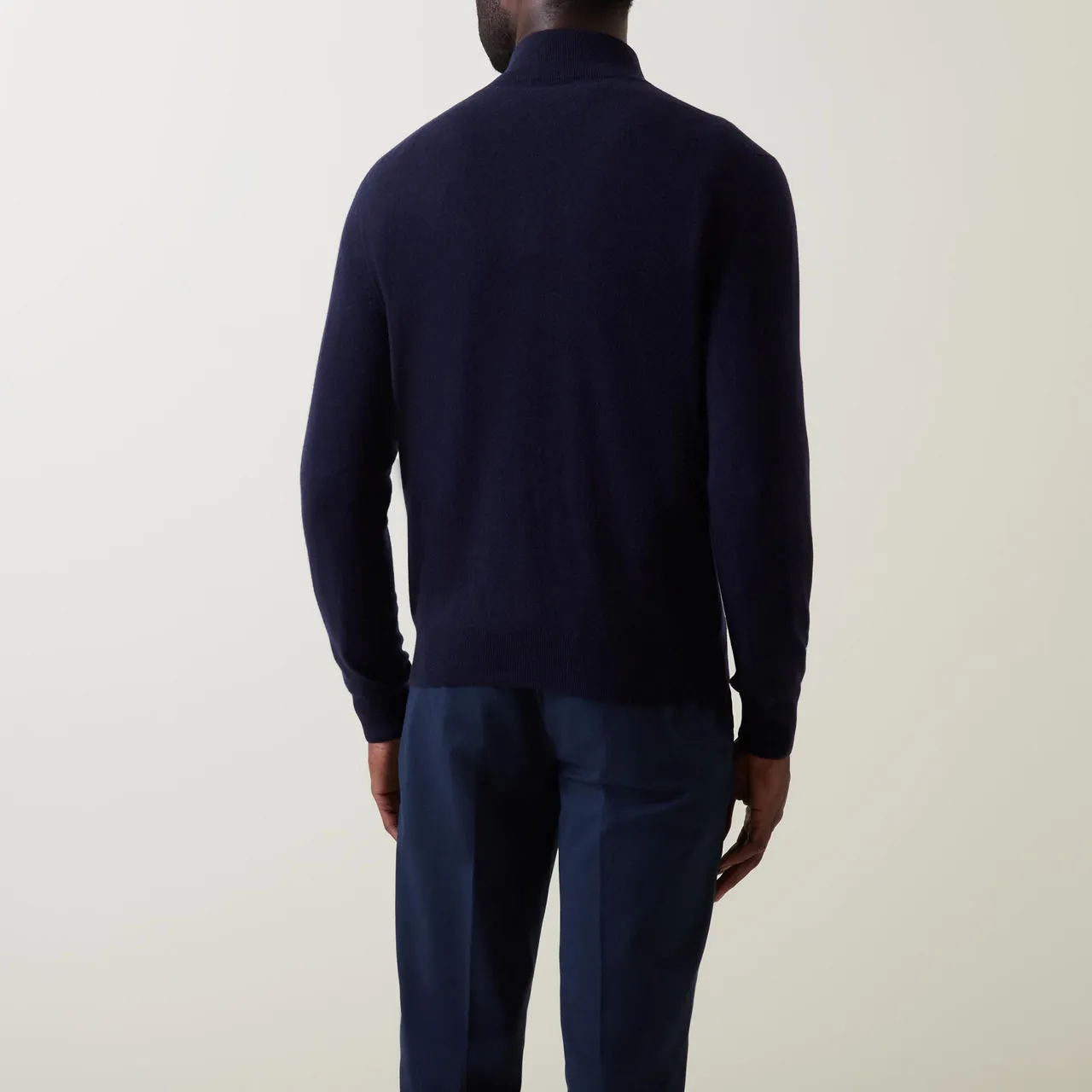 CANALI Half-Zip Cashmere Sweater - Navy