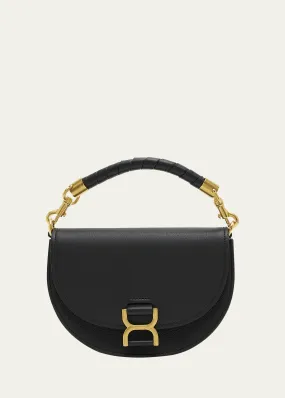 Chloe Marcie Chain Flap Crossbody Bag in Suede and Leather