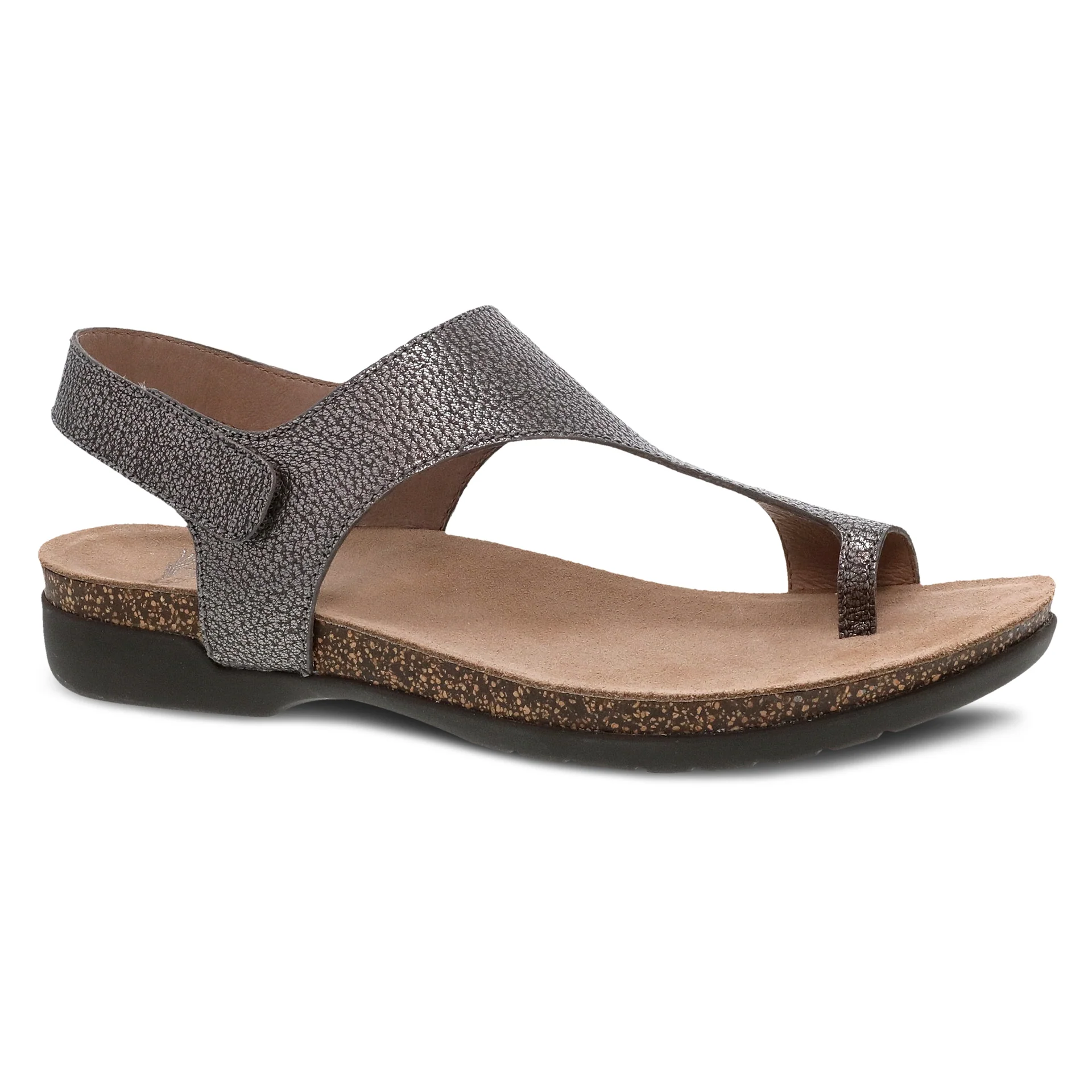 Dansko Women’s Reece Sandals-Pewter Metallic