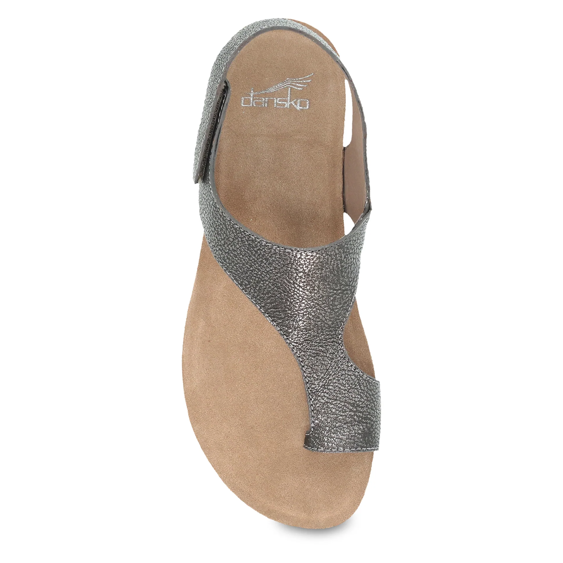 Dansko Women’s Reece Sandals-Pewter Metallic