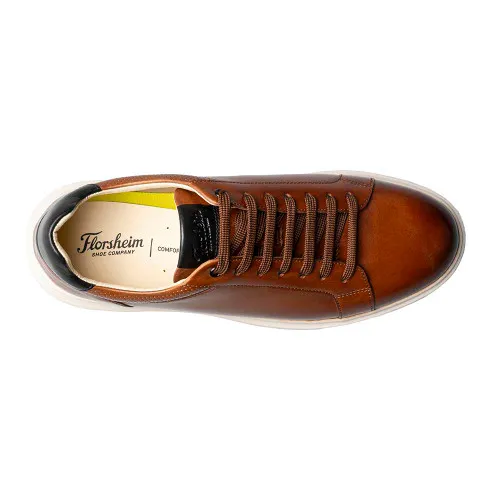 Florsheim Social Lace To Toe Sneaker in Cognac