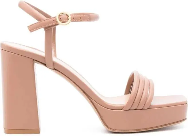 Gianvito Rossi Lena 70mm leather sandals Neutrals