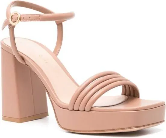 Gianvito Rossi Lena 70mm leather sandals Neutrals