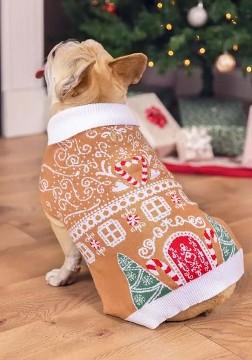 Gingerbread Sweater for Dogs