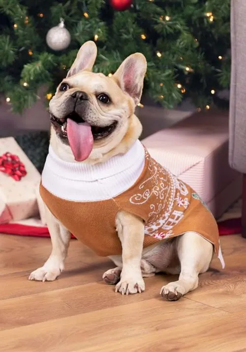 Gingerbread Sweater for Dogs