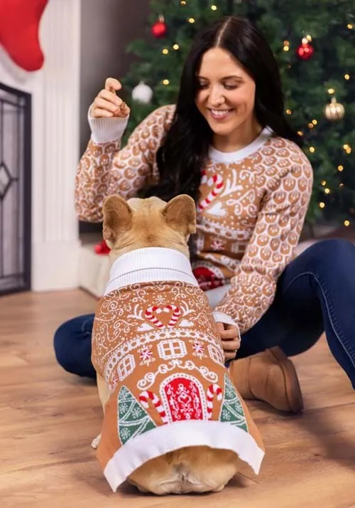 Gingerbread Sweater for Dogs