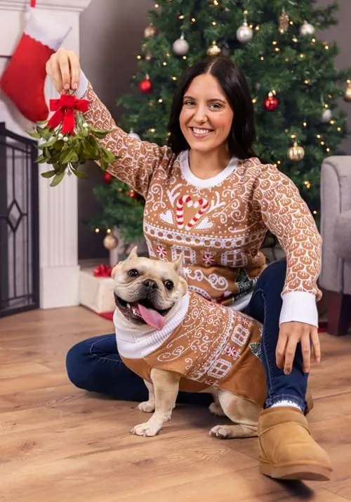 Gingerbread Sweater for Dogs