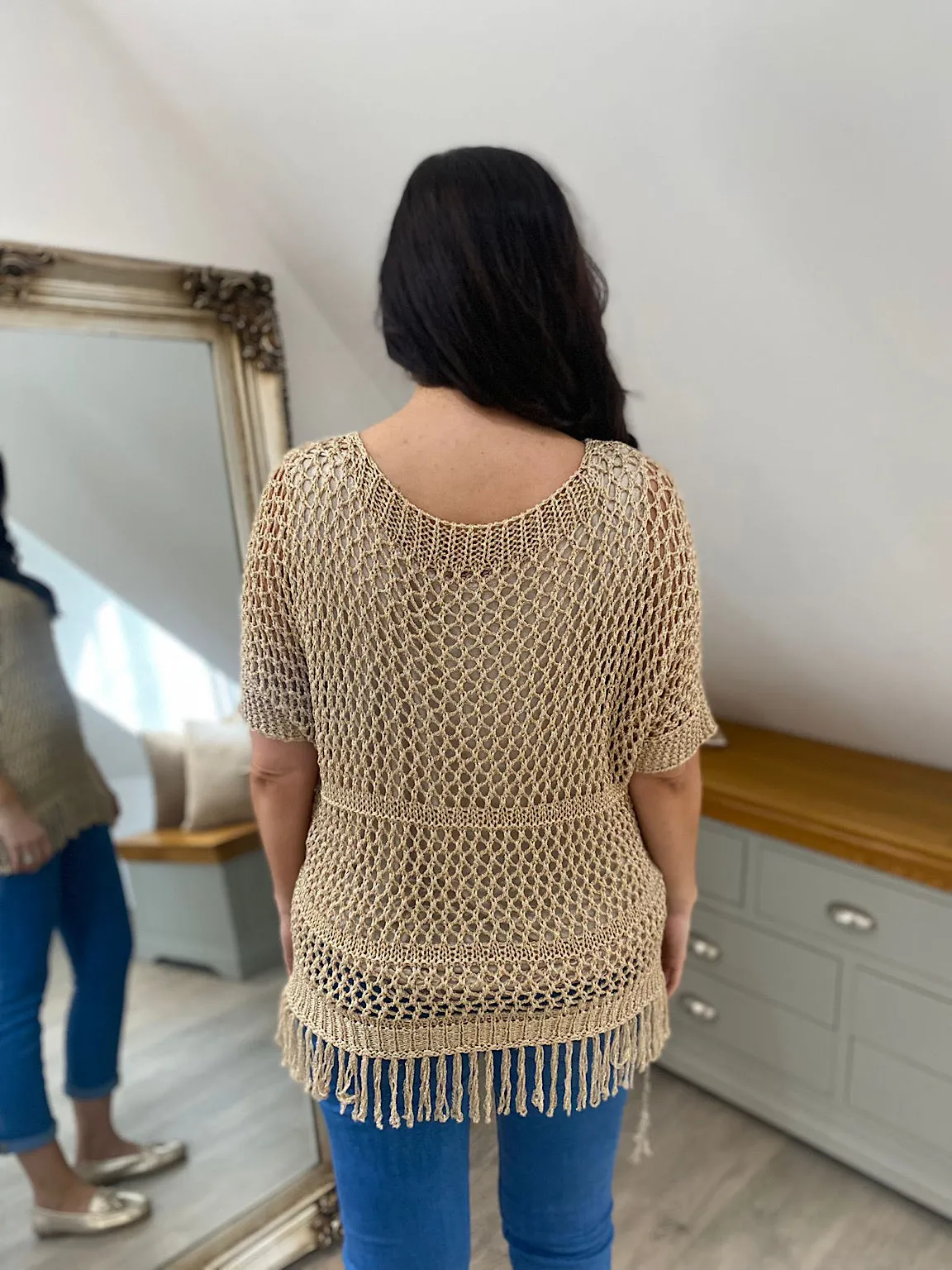 Gold Lurex Loose Knit Hope