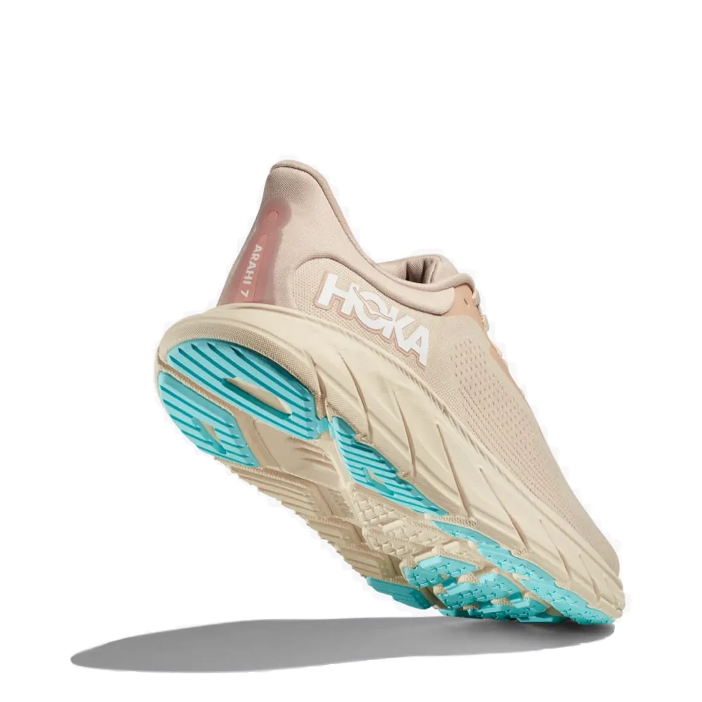 Hoka Women's Arahi 7 Sneaker in Vanilla/Cream