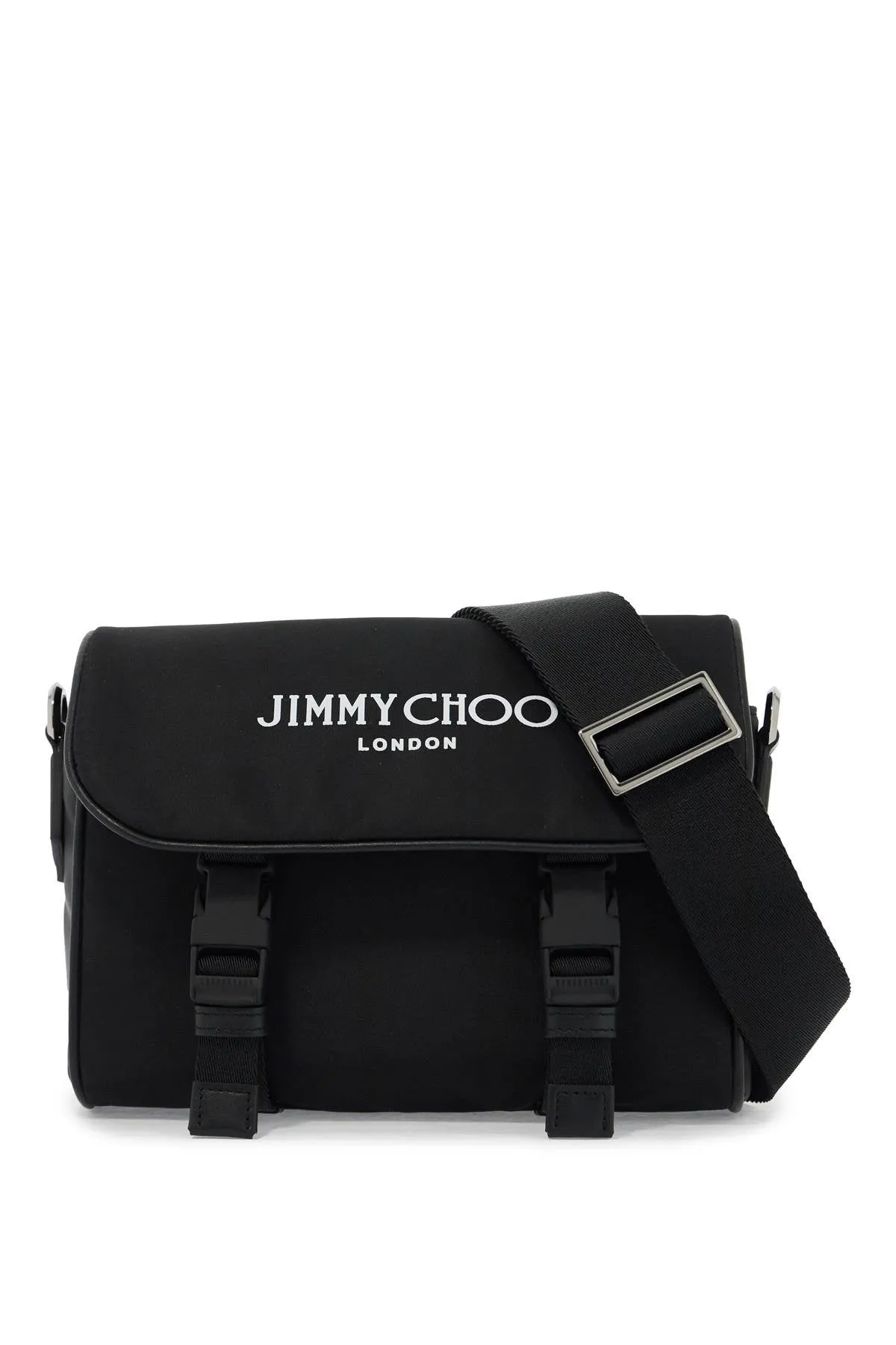 Jimmy Choo Nylon Crossbody Bag Eli With Shoulder   Black