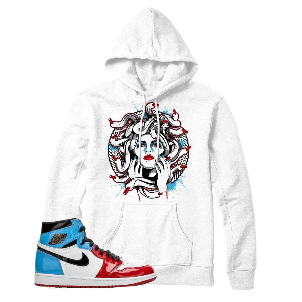 Jordan 1 Fearless Ones Medusa White Hoodie