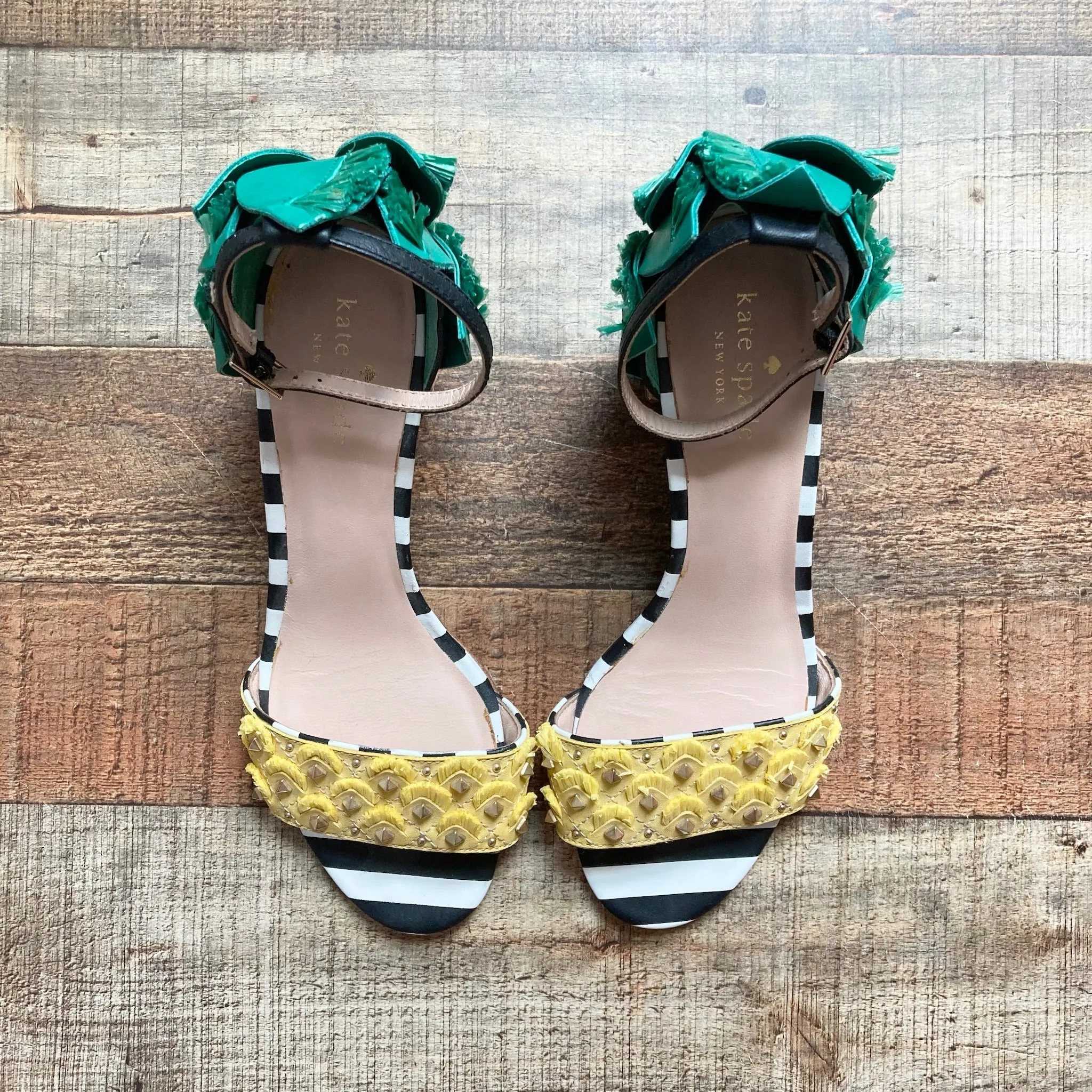 Kate Spade Pineapple Ankle Strap Heels- Size 8.5