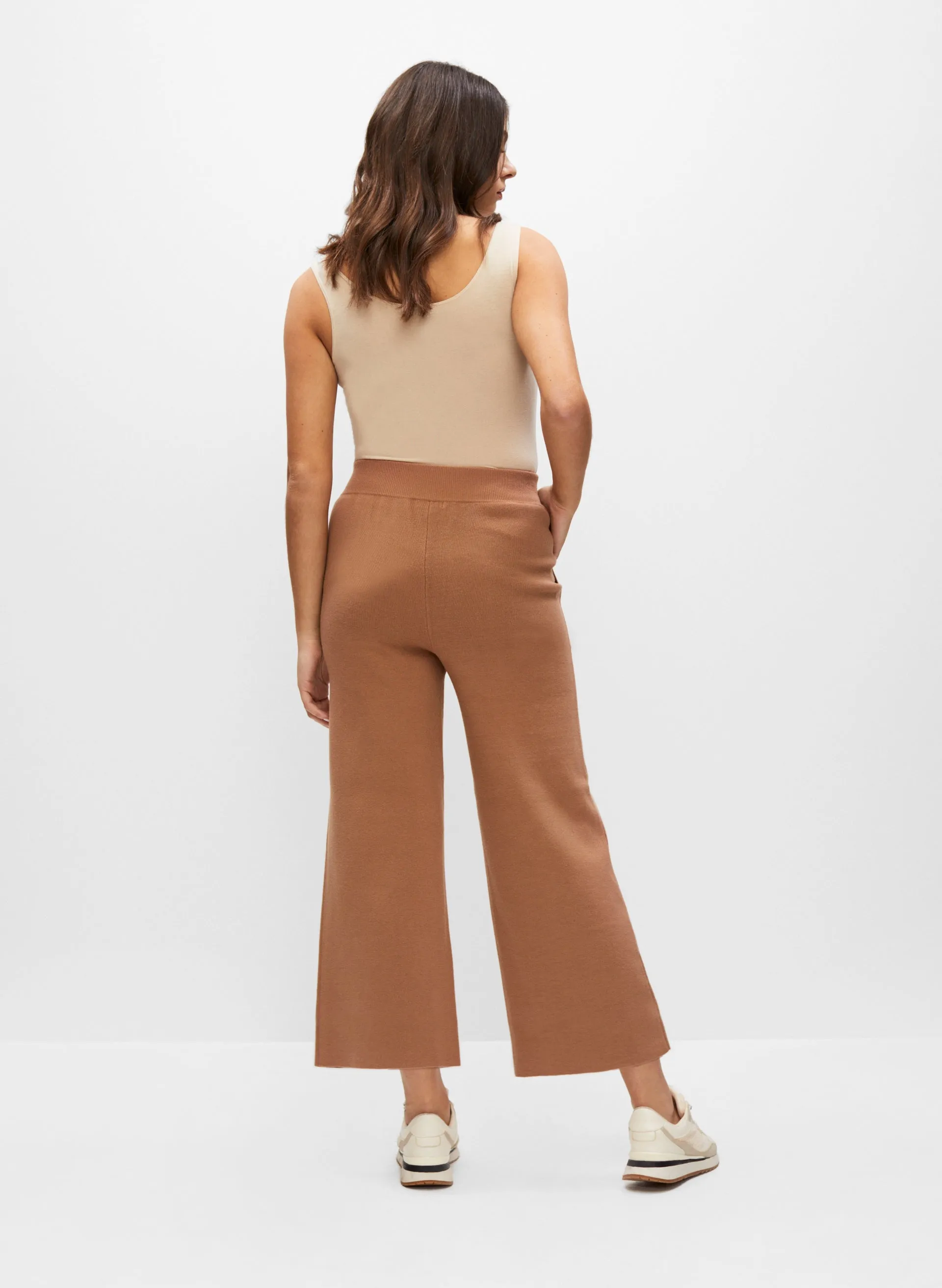 Knit Culotte Pull-On Pants