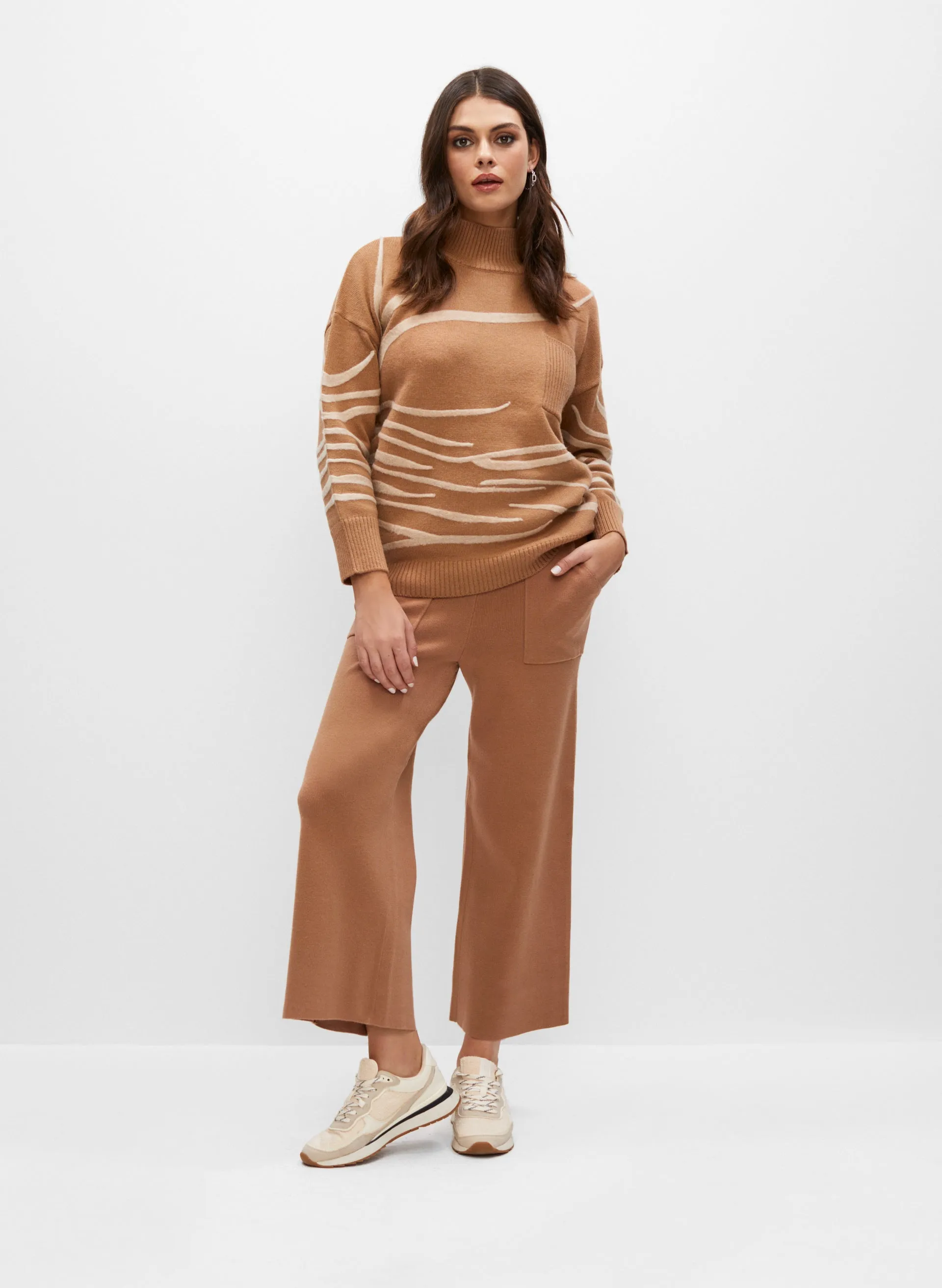 Knit Culotte Pull-On Pants