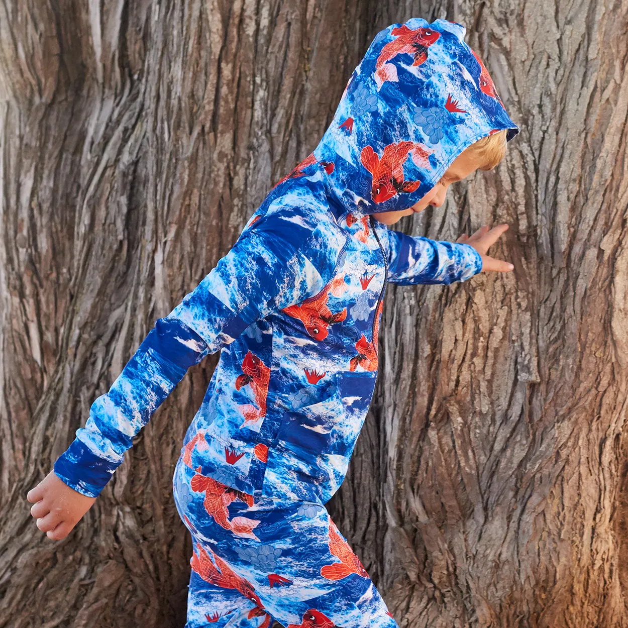 Koi Fish Zip Up Hoodie UPF 50+