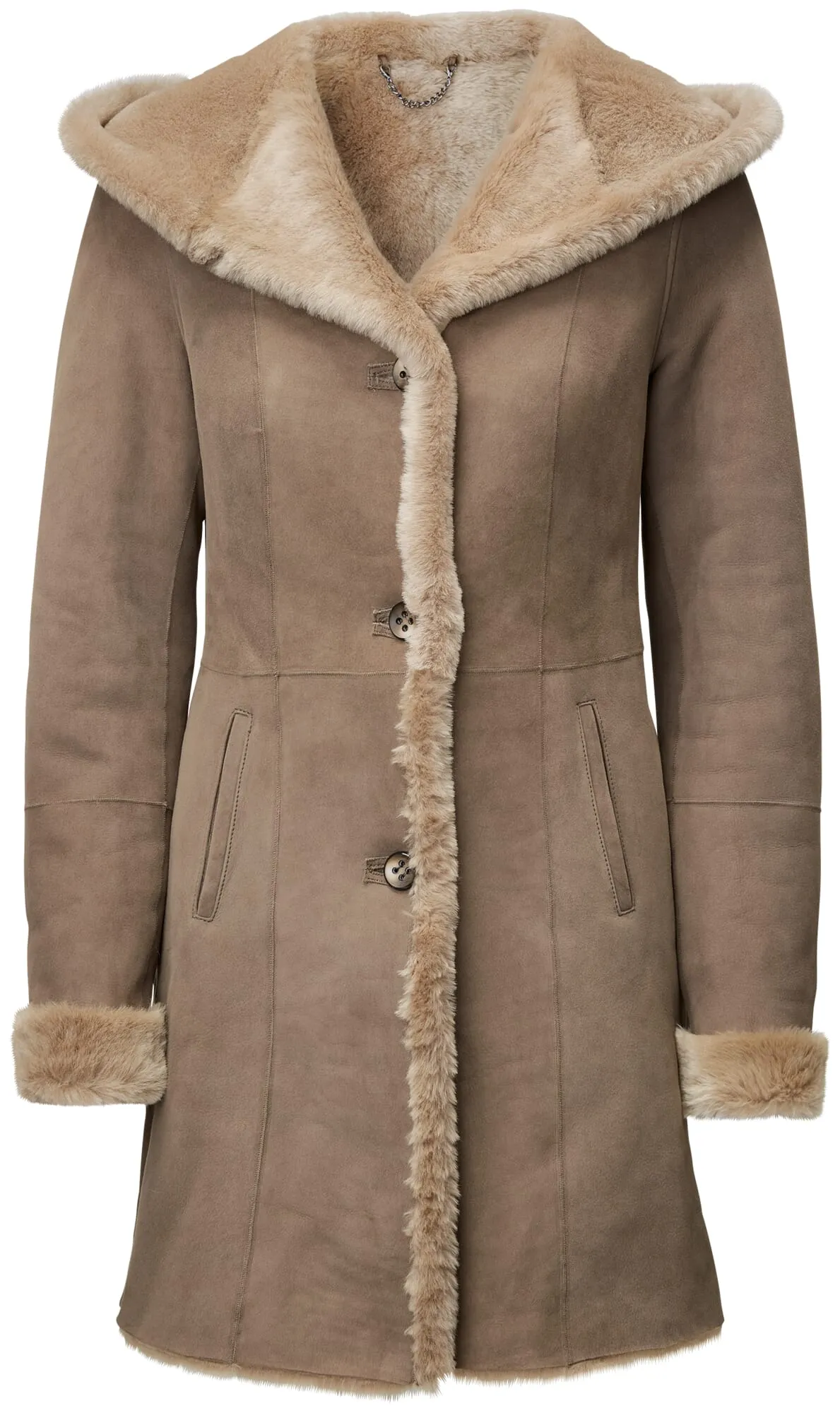 Ladies lambskin coat, Light brown | Manufactum