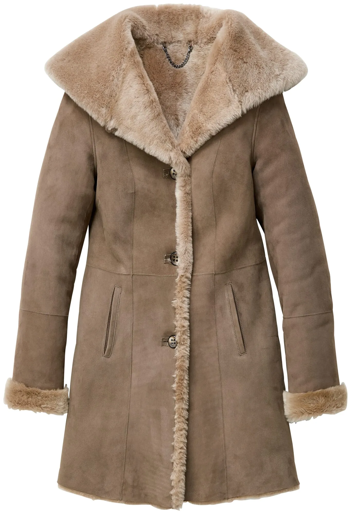 Ladies lambskin coat, Light brown | Manufactum