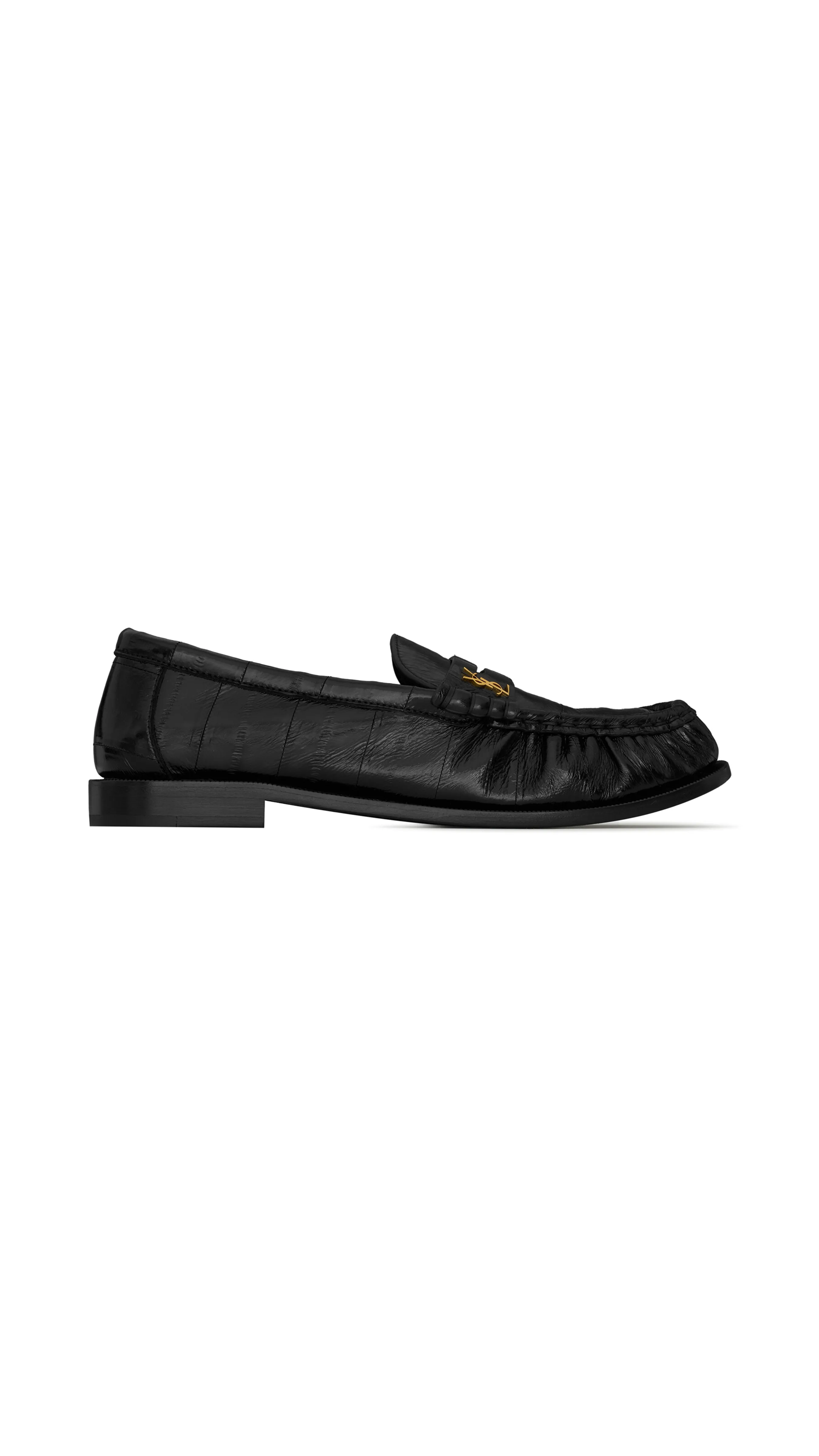 Le Loafer Penny Slippers in Eel - Black