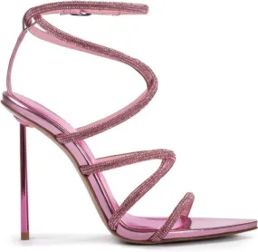 Le Silla Bella crystal-embellished wrap sandals Pink