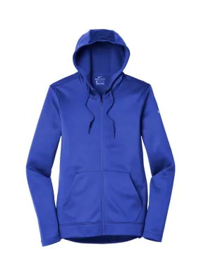 Logo Hoodies | Nike Women's Therma-Fit Full-Zip Fleece Hoodie Game Royal 