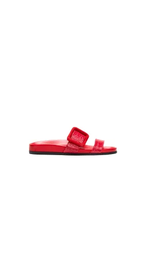 Mayfu Fussbett Croco Slide Sandals - Red