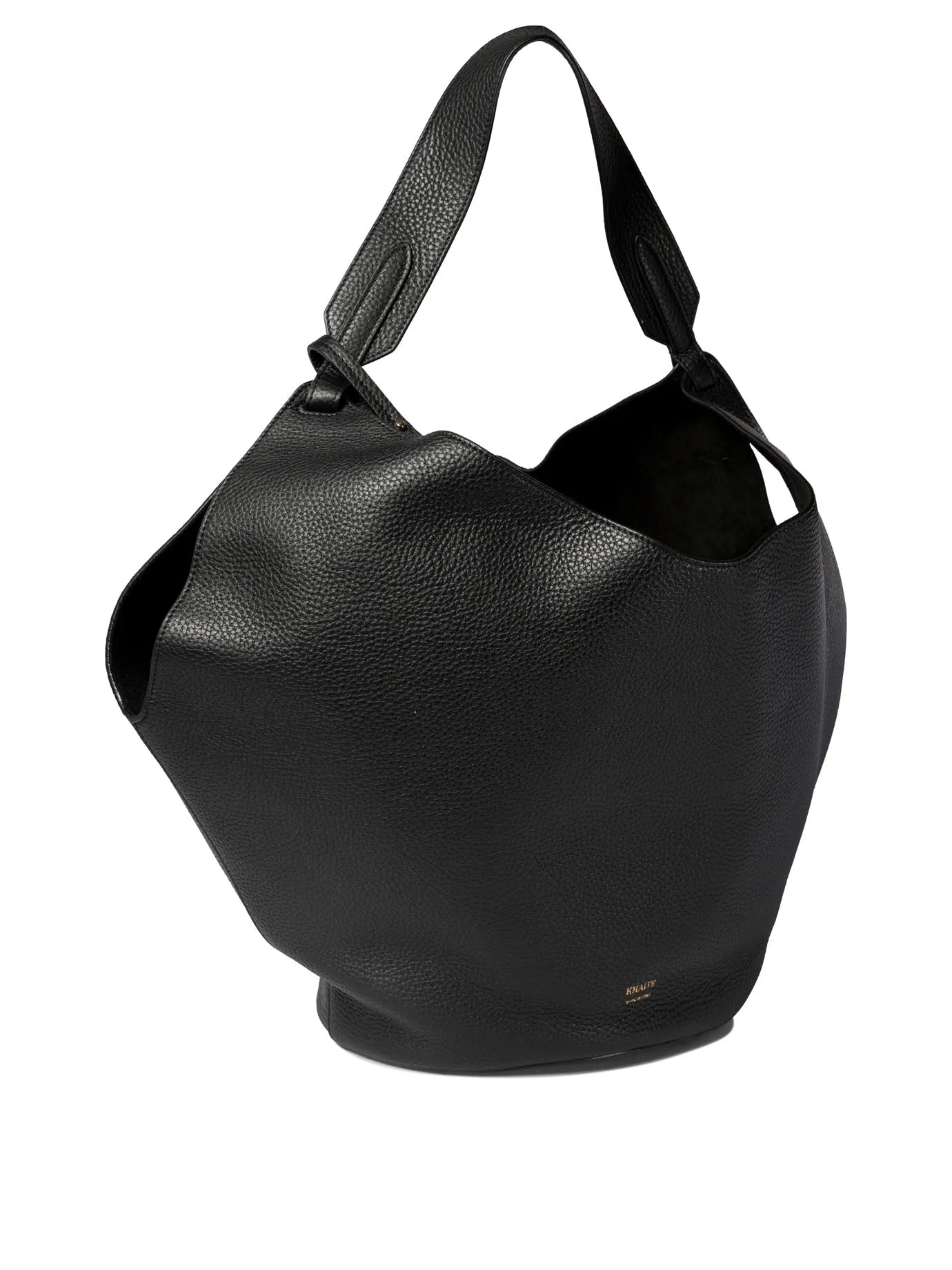 Medium Lotus Shoulder Bags Black