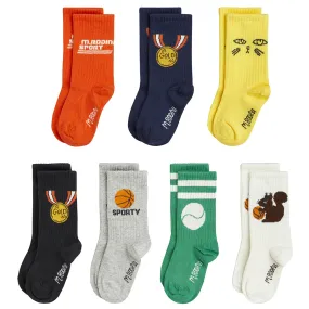 Mini Rodini Child Set Of 7 Socks Sporty