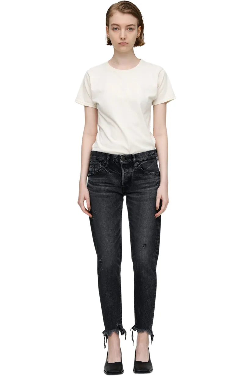 Moussy Denim Keller Tapered Jeans in Black