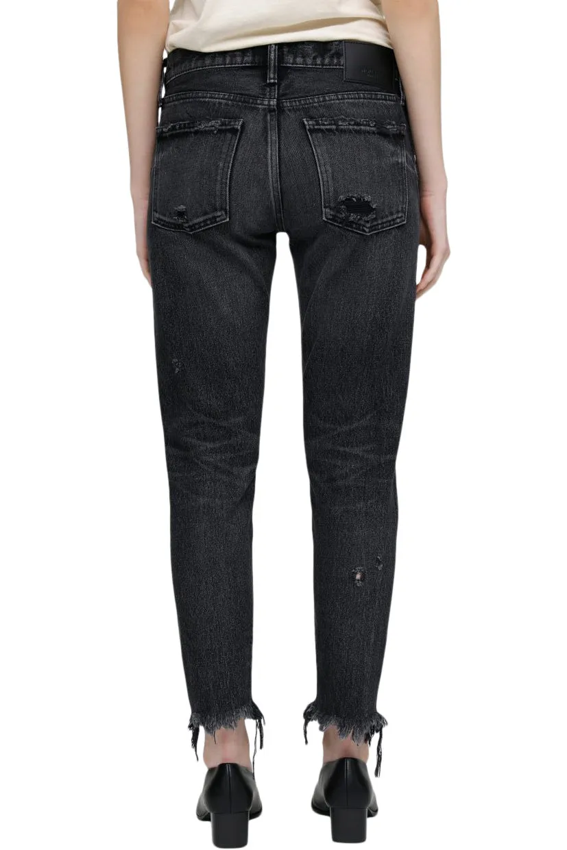 Moussy Denim Keller Tapered Jeans in Black