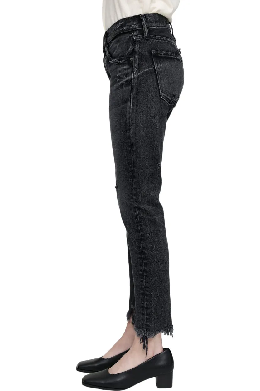 Moussy Denim Keller Tapered Jeans in Black