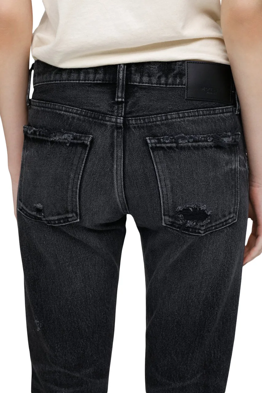 Moussy Denim Keller Tapered Jeans in Black