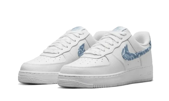 Nike Air Force 1 Low '07 Essential White Worn Blue Paisley