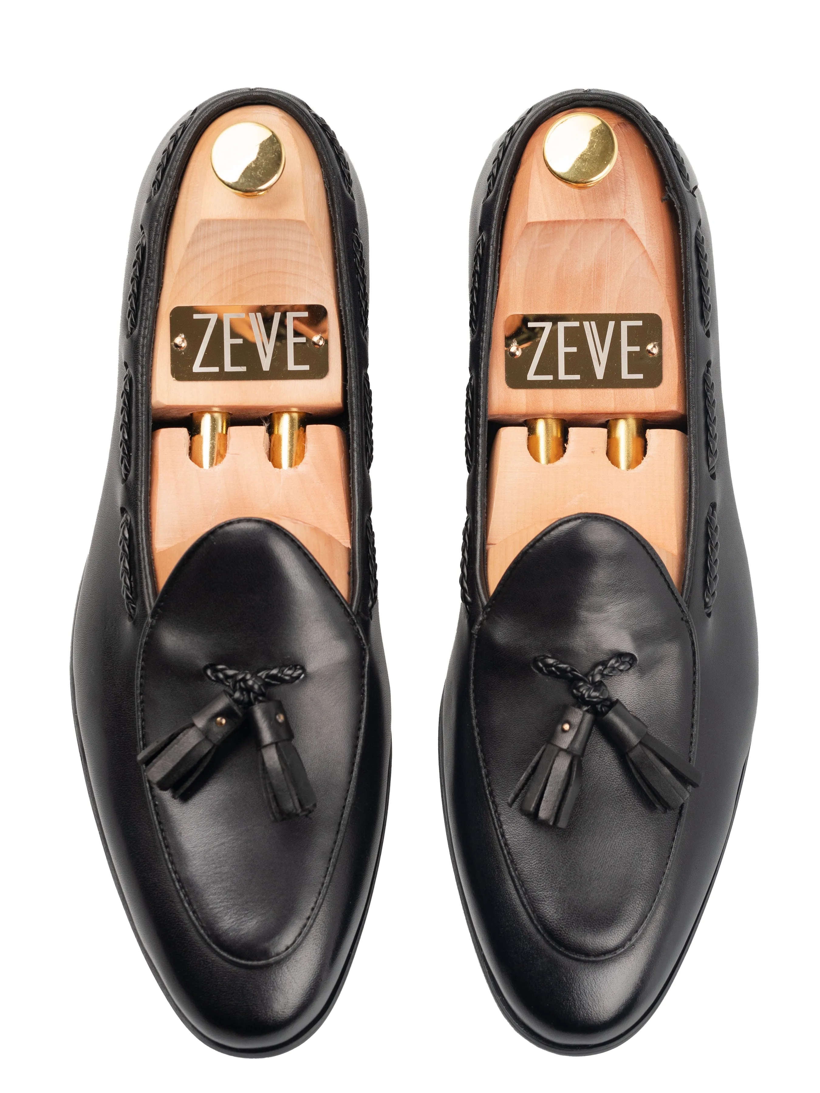 Noel Belgian Loafer Tassel - Solid Black