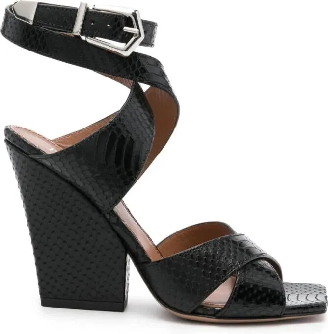 Paris Texas Arizona 100mm leather sandals Black