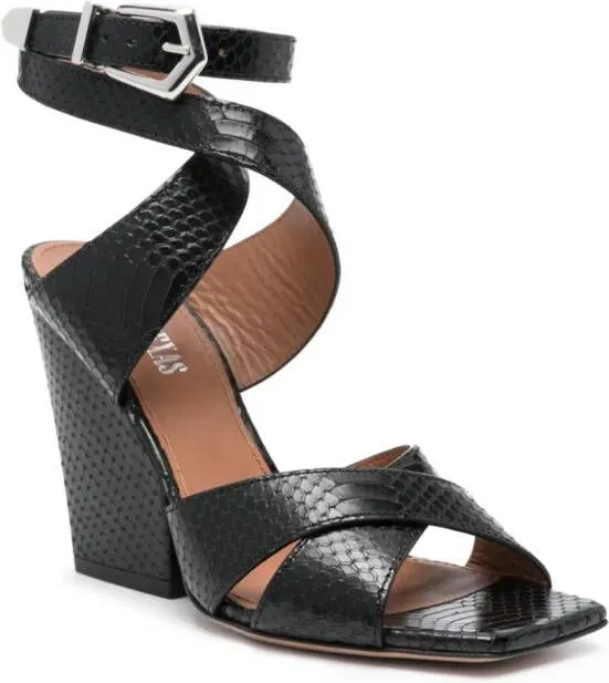 Paris Texas Arizona 100mm leather sandals Black