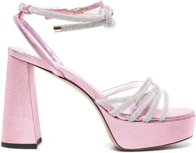 Patou x Bettina Vermillon Babsy 110mm sandals Pink