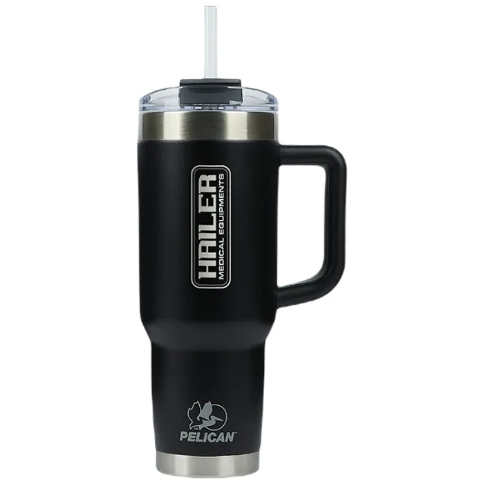 Pelican Black Porter 40 oz. Recycled Double Wall Stainless Steel Travel Tumbler