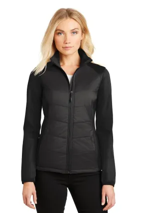 Port Authority Ladies Hybrid Soft Shell Jacket L787 Deep Black