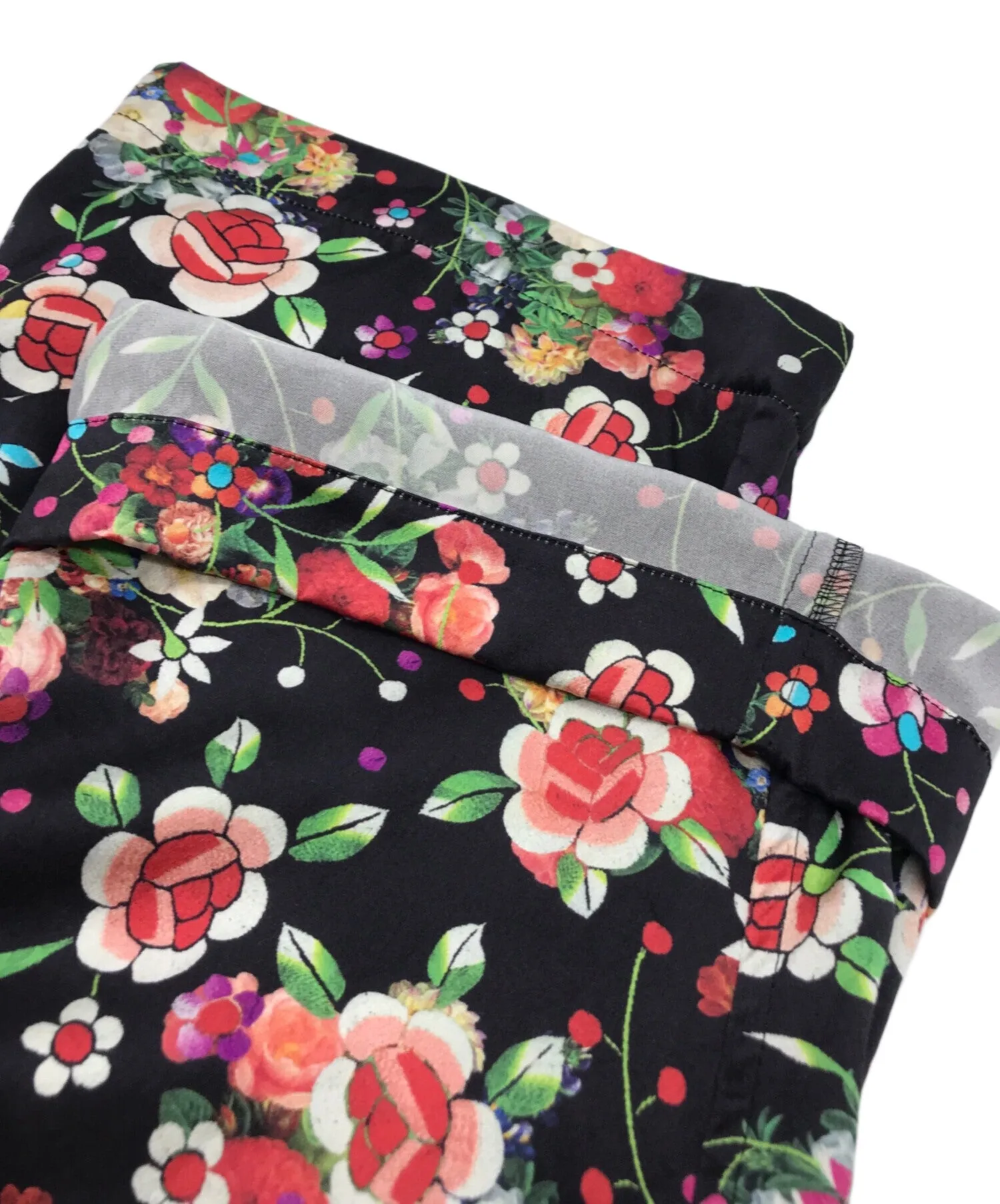 [Pre-owned] COMME des GARCONS COMME des GARCONS Flower Print Silk Easy Pants RG-P001